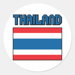 Sticker Rond Drapeau thaïlandais