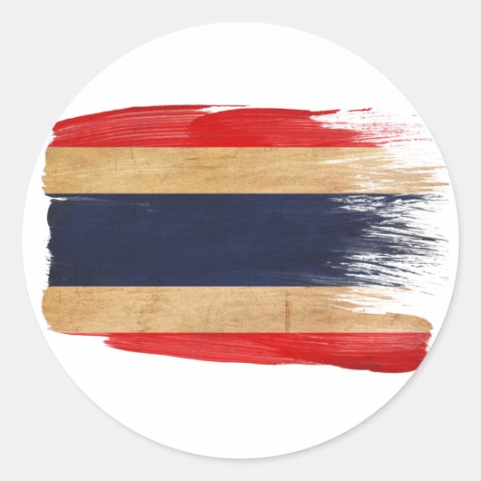 Sticker Rond Drapeau Thaïlande (Devant)
