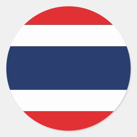 Sticker Rond Drapeau Thaïlande (Devant)