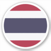 Sticker rond Drapeau Thaïlande (Devant)