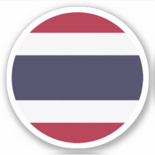 Sticker rond Drapeau Thaïlande