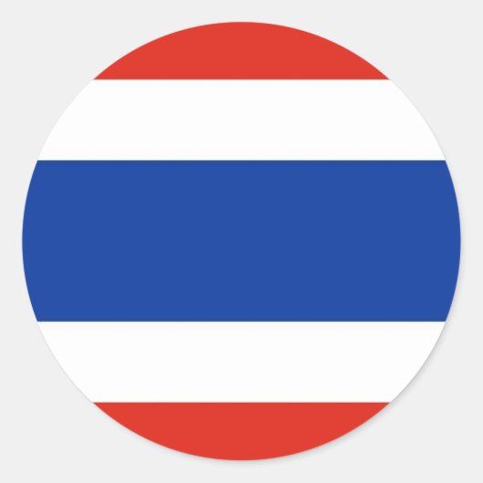 Sticker Rond Drapeau Thaïlande (Devant)
