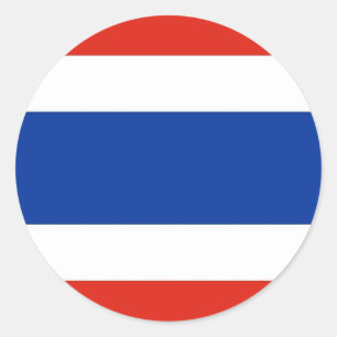 Sticker Rond Drapeau Thaïlande