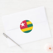 Sticker Rond Drapeau Togo (Enveloppe)