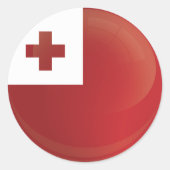 Sticker Rond Drapeau Tonga Round Icon (Devant)