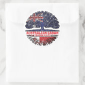 Sticker Rond Drapeau Tonga Tongan Australian Tree Roots (Sac)