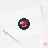 Sticker Rond Drapeau Tongan (Enveloppe)