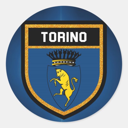 Sticker Rond Drapeau Torino (Devant)