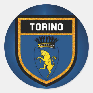 Sticker Rond Drapeau Torino