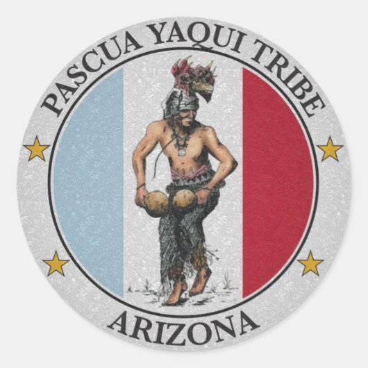 Sticker Rond Drapeau tribal Yaqui (Devant)