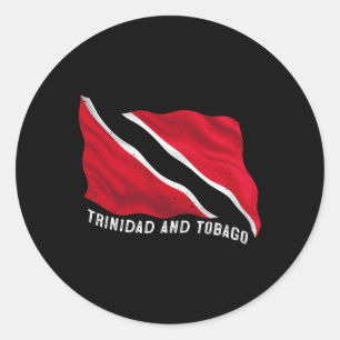 Sticker Rond Drapeau Tricolore Patriotique Trinidad-Et-Tobago