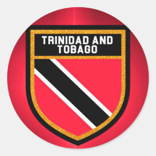 Sticker Rond Drapeau Trinité-Et-Tobago