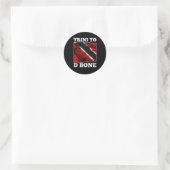 Sticker Rond Drapeau Trinité-et-Tobago - Trini À D Bone (Sac)