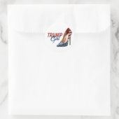 Sticker Rond Drapeau TRUMP GIRL talons hauts (Sac)