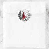 Sticker Rond Drapeau turc - Al Sancak (Sac)
