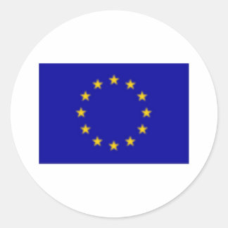 Sticker Rond Drapeau UE
