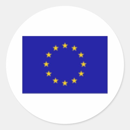 Sticker Rond Drapeau UE (Devant)