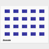 Sticker Rond Drapeau UE (Feuille)