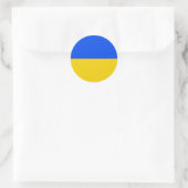 Sticker Rond Drapeau UKRAINE (Sac)