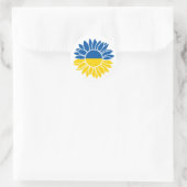 Sticker Rond Drapeau ukrainien (Sac)