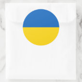 Sticker Rond Drapeau ukrainien (Sac)
