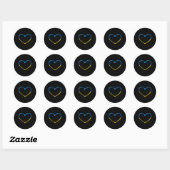 Sticker Rond Drapeau ukrainien Paix Drapeau ukrainien Papillon (Feuille)