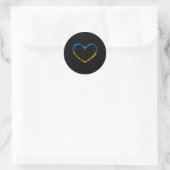 Sticker Rond Drapeau ukrainien Paix Drapeau ukrainien Papillon (Sac)