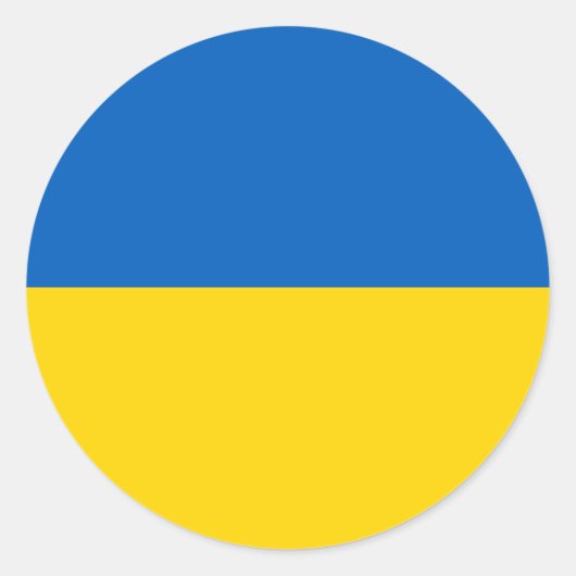 Sticker Rond Drapeau ukrainien (Ukraine) (Devant)