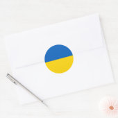 Sticker Rond Drapeau ukrainien (Ukraine) (Enveloppe)