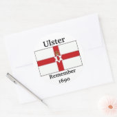 Sticker Rond Drapeau Ulster, Ulster, Rappel1690 (Enveloppe)