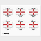 Sticker Rond Drapeau Ulster, Ulster, Rappel1690 (Feuille)