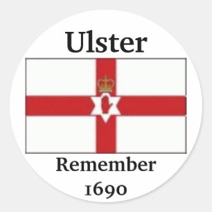 Sticker Rond Drapeau Ulster, Ulster, Rappel1690