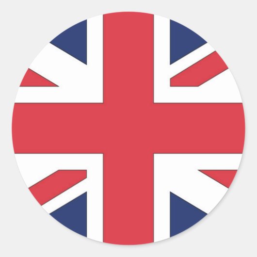 Sticker Rond Drapeau Union Jack/Union du Royaume-Uni (Devant)
