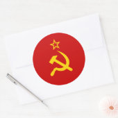 Sticker Rond Drapeau Union soviétique/URSS/CCCP (Enveloppe)