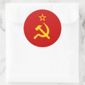 Sticker Rond Drapeau Union soviétique/URSS/CCCP (Sac)