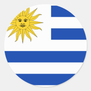 Sticker Rond Drapeau uruguayen