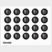 Sticker Rond Drapeau US, Technologue chirurgical (Feuille)