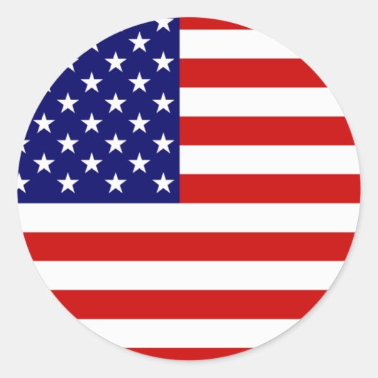 Sticker Rond Drapeau USA (Devant)