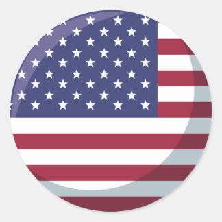 Sticker Rond drapeau usa