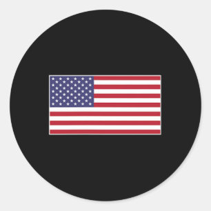 Sticker Rond Drapeau Usa Patch Poitrine Bannière Américaine éto