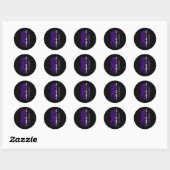 Sticker Rond Drapeau Usa Perdu Ribbon Violet Combattre Epilepsi (Feuille)