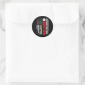 Sticker Rond Drapeau Usa Vente Boston  (Sac)