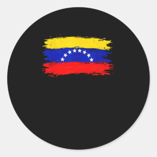Sticker Rond Drapeau Venezuela 2026 Libre Paix