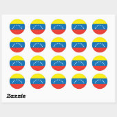 Sticker Rond Drapeau vénézuélien (Feuille)