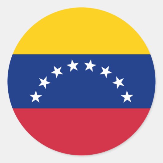 Sticker Rond Drapeau vénézuélien - Drapeau du Venezuela - Bande (Devant)