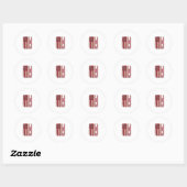 Sticker Rond Drapeau vertical vintage papa pompier (Feuille)