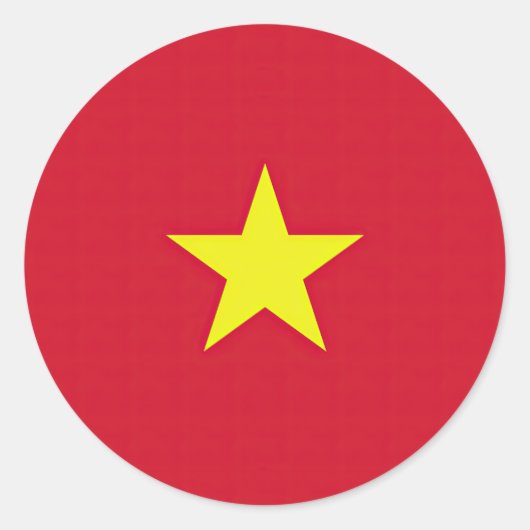 Sticker Rond Drapeau Vietnam (Devant)