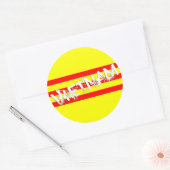 Sticker Rond Drapeau vietnamien (autocollants ronds) (Enveloppe)