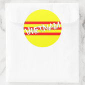 Sticker Rond Drapeau vietnamien (autocollants ronds) (Sac)