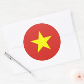 Sticker Rond Drapeau vietnamien, Drapeau vietnamien (Enveloppe)